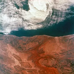 La Terra dallo spazio - occhio di una tempesta visto da Gemini 5, 1965