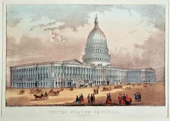 Il Campidoglio a Washington (stampa a colori)