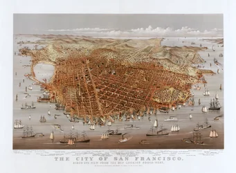 La città di San Francisco di Currier & Ives, c.1878