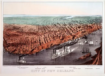 Veduta di New Orleans. Stampa a colori (stampa a colori)