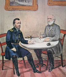 Il generale Robert E. Lee si arrende al generale Ulysses S. Grant ad Appomattox Courthouse, 9 aprile 1865