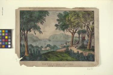 Vista sul fiume Hudson, dalla casa di Ruggle a Newburgh