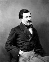 Scrittore francese Jules Champfleury fotografato da Nadar, c.1865