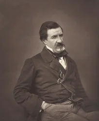 Champfleury nato Jules François Felix Fleury-Husson, critico e romanziere francese, 1821-1889, c. 1855