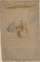 Una signora con accompagnatori, ca. 1775-80