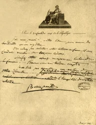 Lettera del Primo Console Napoleone Bonaparte al Conte di Provenza, 6 settembre 1800, 1921