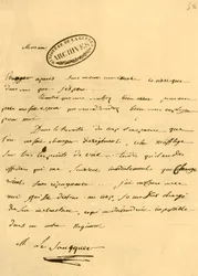 Lettera di Napoleone a Le Saucquer, impiegato di guerra, 3 giugno 1791, 1921