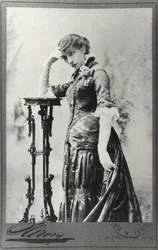 Ritratto di Sarah Bernhardt (1844-1923) scattato negli Stati Uniti