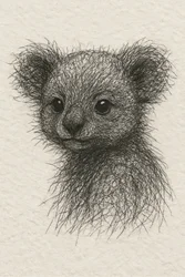 Disegno di un simpatico cucciolo di koala