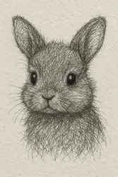 Disegno di un grazioso coniglietto
