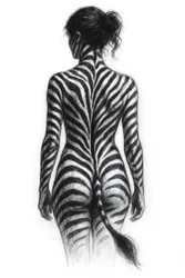 Elegante donna zebra