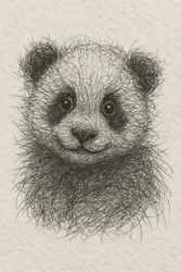 Cucciolo di panda soffice