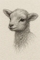 Disegno di un agnellino