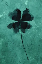 Trifoglio fortunato color verde acqua
