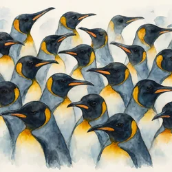 Pinguini imperatori ad acquerello