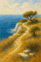 Sentiero costiero tortuoso