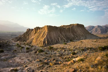 Piramide Moche Pampa Grande nella Valle di Lambayeque nel nord del Perù