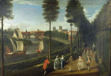 La passeggiata della nuova terrazza, York (olio su tela)