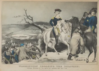 Washington attraversa il Delaware - Sera precedente alla battaglia di Trenton, 25 dicembre, ..., 1847