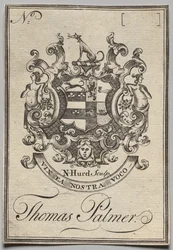 Ex Libris: Stemma con iscrizione Thomas Palmer