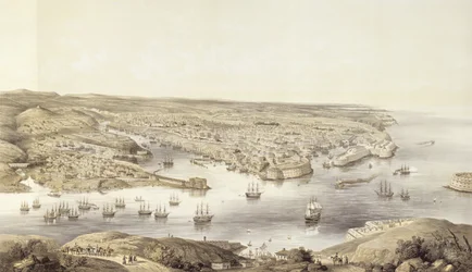 Sebastopoli in tutto il suo splendore, 1848, inciso da Day und Son, pubblicato 1857
