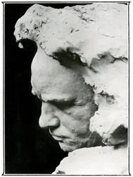 Profilo di Ludwig van Beethoven (1770-1827), dettaglio di un busto in bronzo