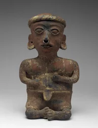 Figura maschile, parte di coppia seduta, 300 a.C.-300 d.C.
