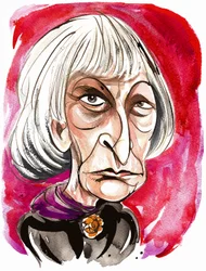 Elisabeth Lutyens - caricatura a colori