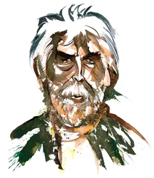 Sir Harrison Birtwistle - caricatura a colori