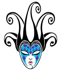 Maschera di Giullare Femminile