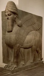 Leone alato con testa umana (lamassu), c.883-859 a.C.