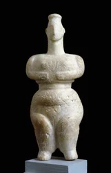 Statuetta femminile da Sparta - Scultura in marmo, periodo neolitico, 6000-5000 a.C. - Museo archeologico nazionale, Atene, Grecia