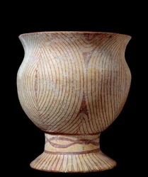 Neolitico: vaso in ceramica. Dalla Thailandia. 4630 a.C. 0,23 x 0,2 m. Parigi, Musée Guimet, Museo nazionale delle arti asiatiche