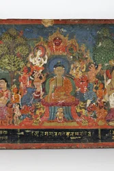 (dettaglio) da una copertina di manoscritto buddhista