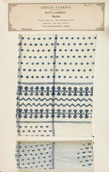 Campione di mussola da Kathamandoo in Nepal, da The Collection of the Textile Manufacturers of India, di John Forbes Watson, pubblicato nel 1866