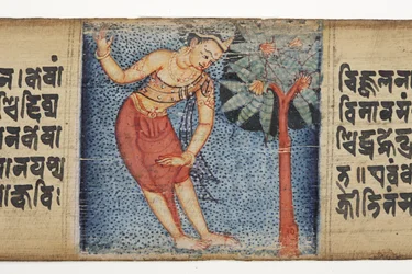 Sudhana accanto a un albero, dal Gandavyuha