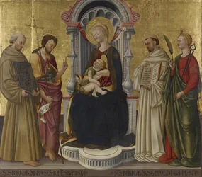Vergine col Bambino in trono con quattro santi, c.1450