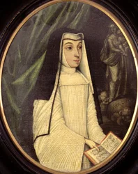 Mary Barbara Huddleston (1708-87) in abito di suora dell
