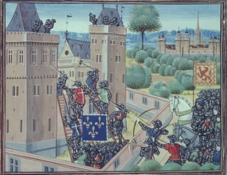La cattura del castello di Wark da parte dei francesi e degli scozzesi, da Libro II di 
