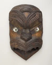 Maschera di frontone (Koruru) da Gisborne, Isola del Nord, c.1860