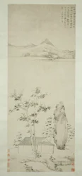 Pensieri poetici in un padiglione della foresta 林堂詩思圖