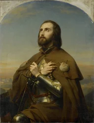 Eberhard (1445-96), Duca di Württemberg, come pellegrino in Terra Santa