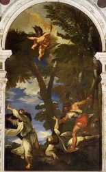 San Pietro Martire pugnalato da sicari prezzolati (copia del dipinto di Tiziano perduto nell