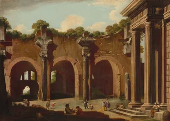 La Basilica di Costantino con una Colonnata Dorica