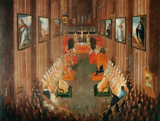 Sessione di apertura del Concilio di Trento del 1545, dettaglio