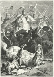 Cattura del gravemente ferito Margravio Ezzelino III da Romano alla battaglia di Torricella