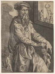 Ritratto di Baccio Bandinelli, a tre quarti di lunghezza accanto a un vetro di finestra, ca. 1540-48