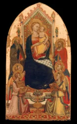 Madonna in trono con angeli e santi