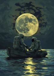 La coppia di astronauti: Acque al chiaro di luna