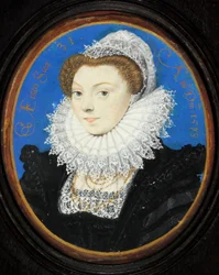 Donna sconosciuta con un cappello di pizzo
